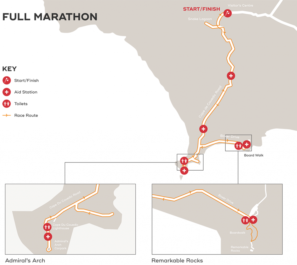 full marathon race route