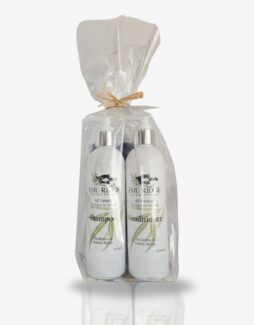 Gift Pack shampoo and conditioner with a hair wrap