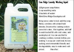 Eucalyptus Laundry Washing Liquid, Emu Ridge Eucalyptus oil Kangaroo Island