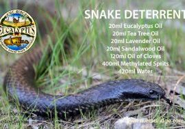 Snake deterrent, Emu Ridge Eucalyptus oil Kangaroo Island